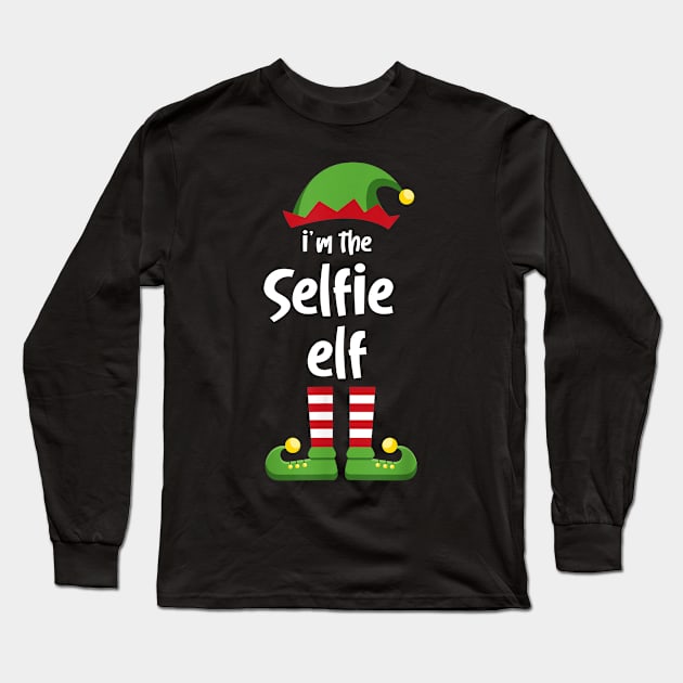 I'm The Selfie Elf Family Matching Christmas Pajama Gifts Long Sleeve T-Shirt by SloanCainm9cmi